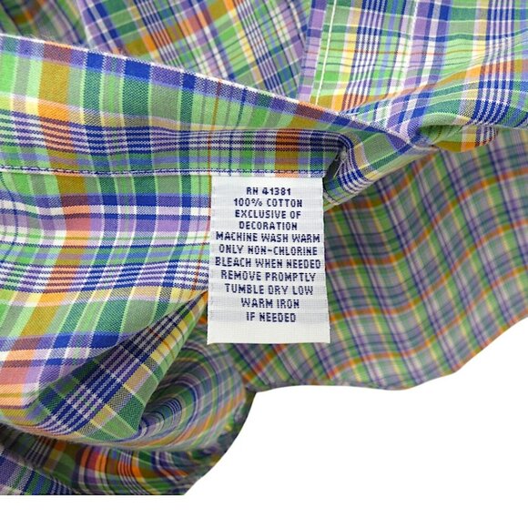 Ralph Lauren Cotton Academia Preppy Office Colorful LS Button Down Men's Sz S - Picture 8 of 8